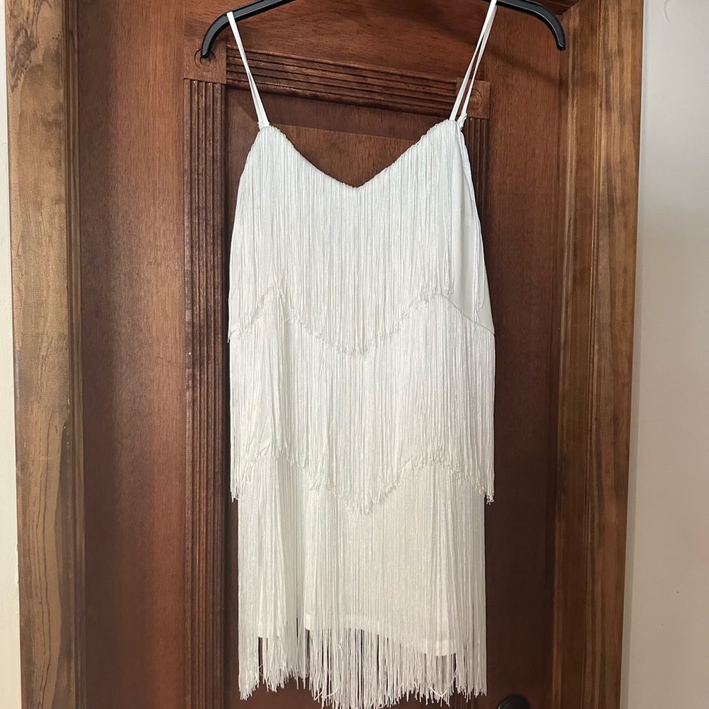 TCEC white mini flapper dress brand new no tags no flaws